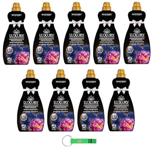 Luxury Ammorbidente Mystery, ammorbidente concentrato, detersivo liquido per bucato, 40 lavaggi, 900 ml + portachiavi Beni Culinari