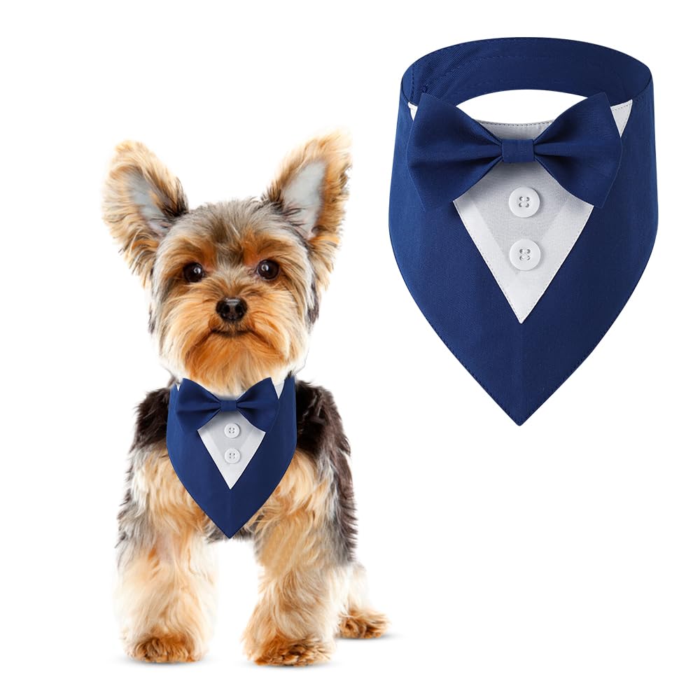 Photo 1 of **Used** Formal Dog Tuxedo Adjustable Pet Collar with Bow, Small, Medium and Large Dog Wedding Clothing, Birthday Gifts