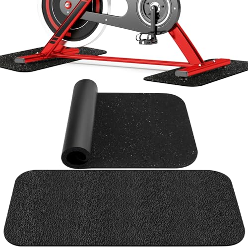 Erzekrim Alfombrilla protectora para el suelo para equipos de deporte y fitness 28 x 70 cm 2 piezas Alfombrilla protectora para el suelo con amortiguación de impactos para fitness 6 mm de grosor