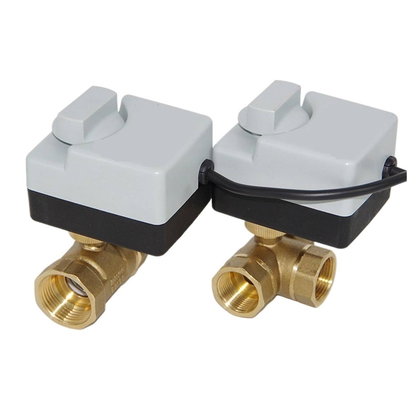Válvula de bola eléctrica DN15 DN20 DN25 DN40 Actuador de válvula de bola eléctrica manual Tres cables Dos controles Dos vías Tres vías Rosca interna 3 vías Piezas de válvulas de apertura y cierre de