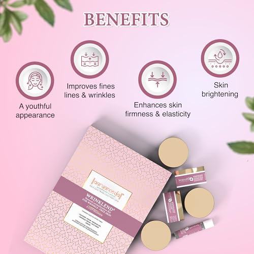 Image of Aryanveda Anti Aging Facial Kit for Glowing Skin (260g), Repairs Wrinkles, Reduce Fine Lines, Remove Dead Skin Cells, All Skin Type for Women (6 Units)