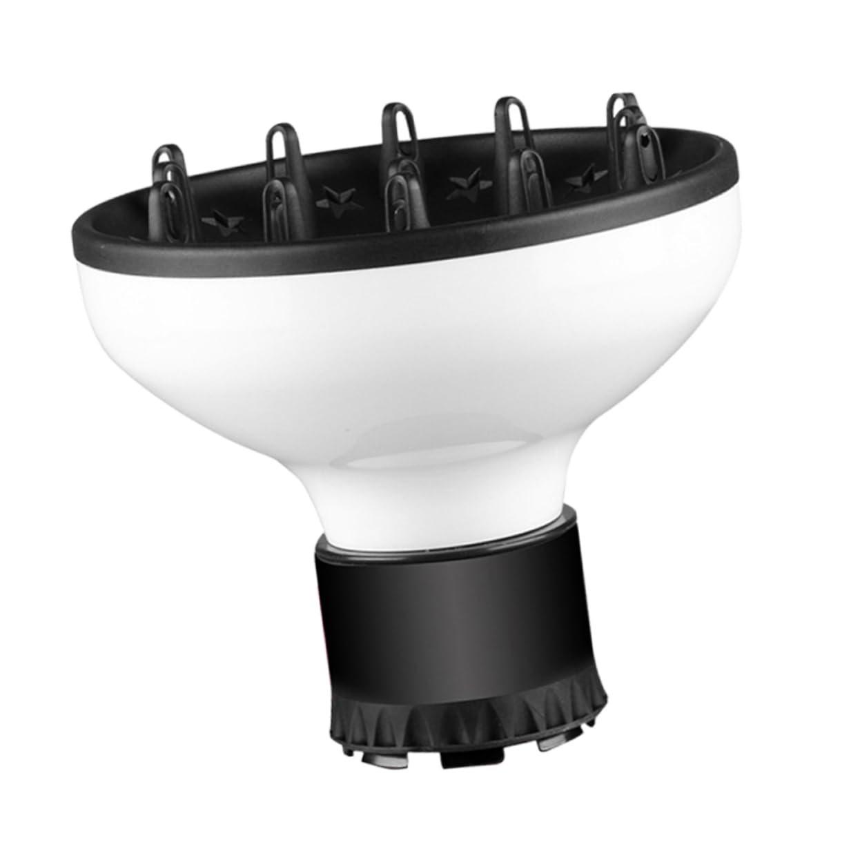 Mikinona Hair Dryer Diffuser Universal Styling Nozzle Heat Proof Salon Grade Hair Dryer Attachment for Straight Curly Hair Easy Storage White