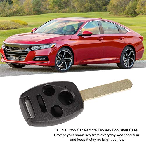 Aramox Key Fob Case,3 + 1 Button Car Remote Key Fob Shell Case Fit for HONDA Accord Civic CR-V Pilot