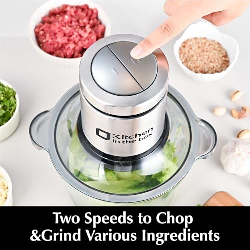 2L Electric Food Processor & Meat Grinder with Stainless Steel Bowl - Image 5