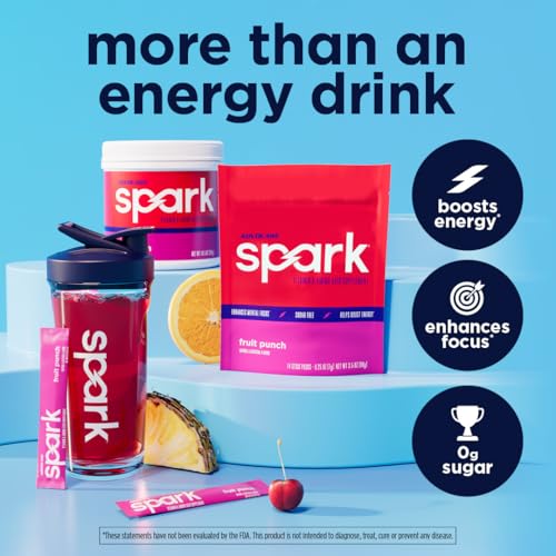Image of AdvoCare Spark - Energy Drink Mix - Vitamin & Amino Acid Supplement - Supports Energy & Focus - Portable Immune Support - Sugar-Free - Fruit Punch, (10.5 oz)