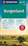 burgenland karte bezirke  KOMPASS Wanderkarte Burgenland: 2 Wanderkarten 1:50000 im Set inklusive Karte zur offline Verwendung in der KOMPASS-App. Fahrradfahren. (KOMPASS-Wanderkarten, Band 227)
