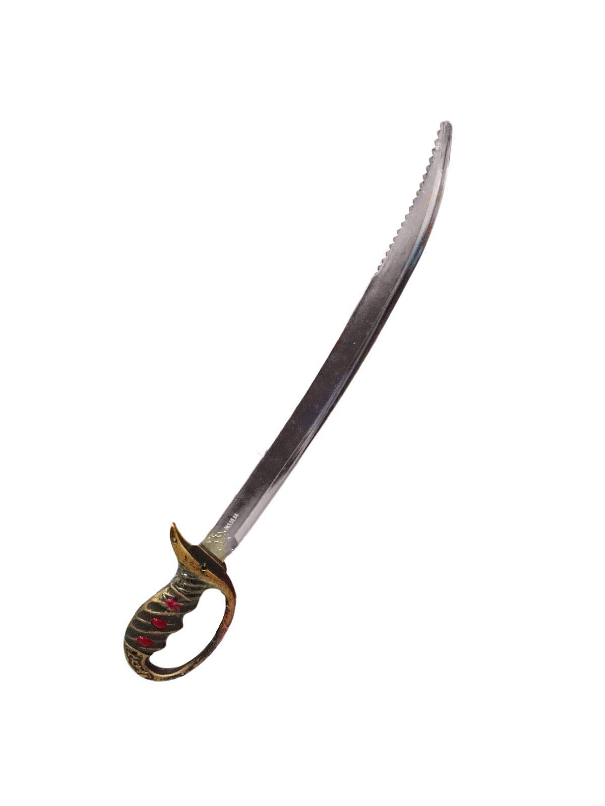 BookMyCostume Sword Indian Talwar Plastic Toy Accessory for Kids and Adults Fancy Dress Costume - Silver/Black/Golden