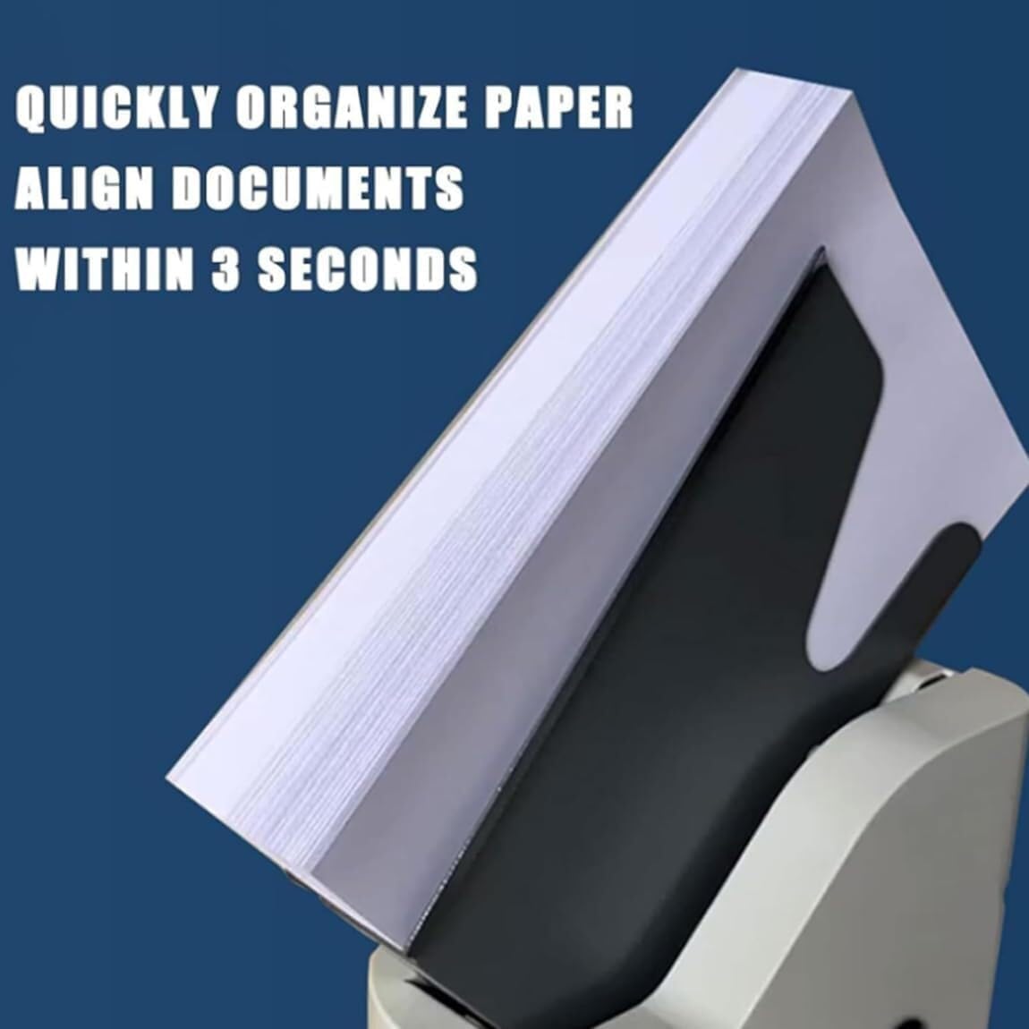 Risparmia tempo con Paper Jogger in 3 secondi, strumento di allineamento da ufficio da 700 fogli, jogger desktop con telaio guida per impilare perfettamente