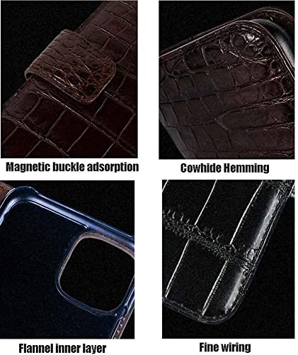 Étui en cuir de crocodile pour iPhone 14 Pro Max avec porte-cartes élégant - 6