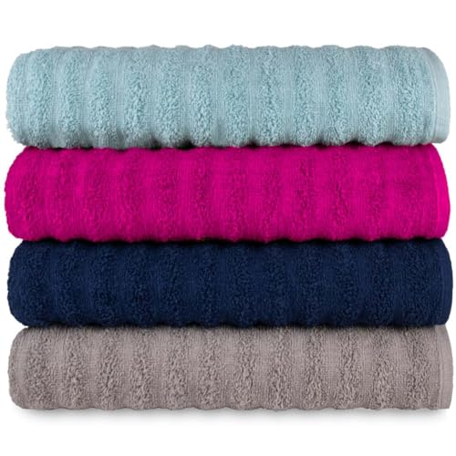 Kit 4 Toalhas Banho Banhão Gigante Super Absorção Macia - Ocean (KIT 2)