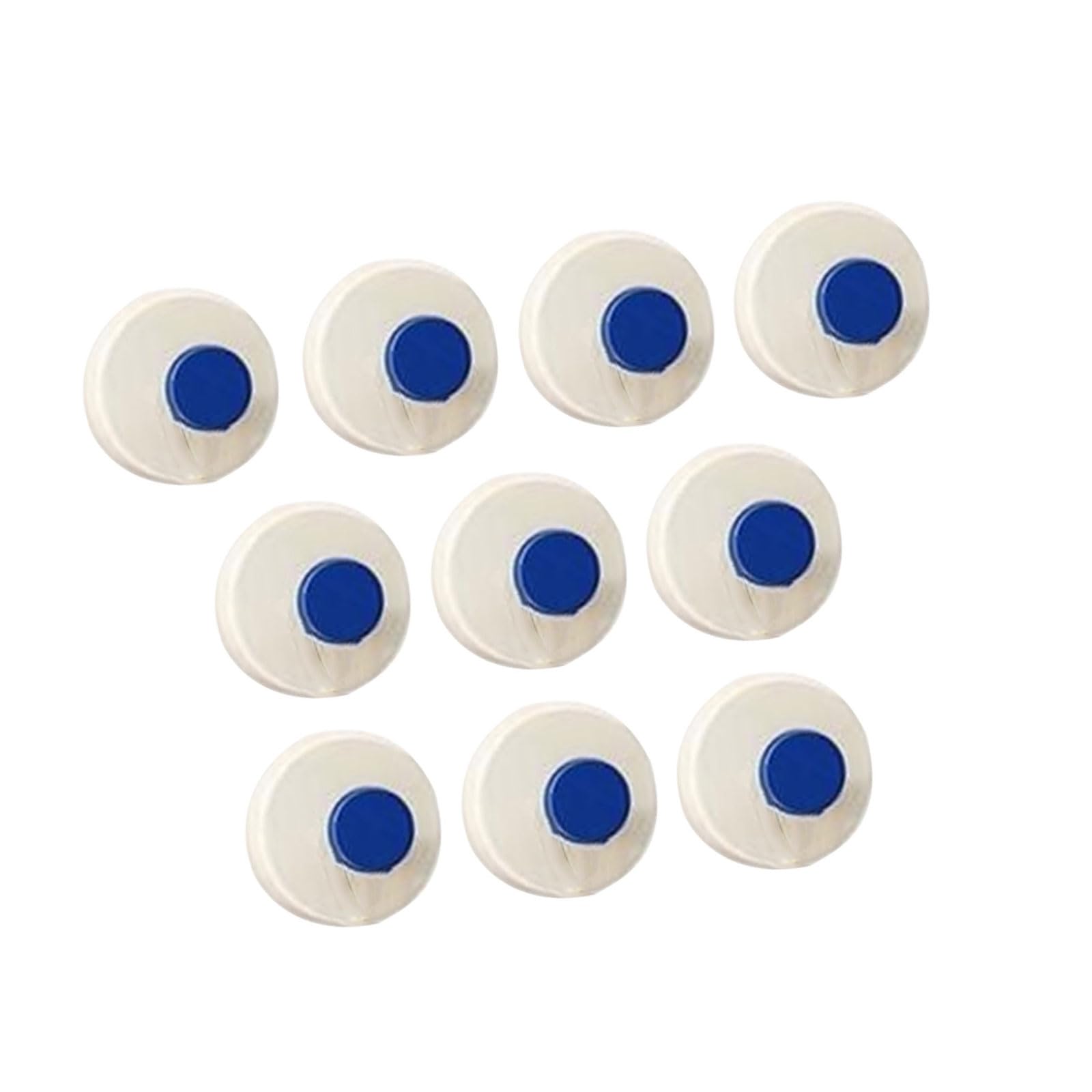 Nvoqilin Blue 10Pcs Bathroom Shower Suction Hooks Versatile Suction Cup Hooks Foldable Hangers For Various Household Applications Easy Install Wall