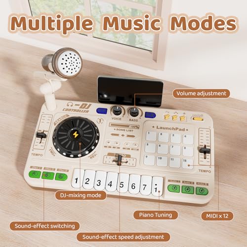 image for BLF FUN Toddler DJ Mixer Age 3 4 5 6, Electronic Musical DJ Toy Sets f