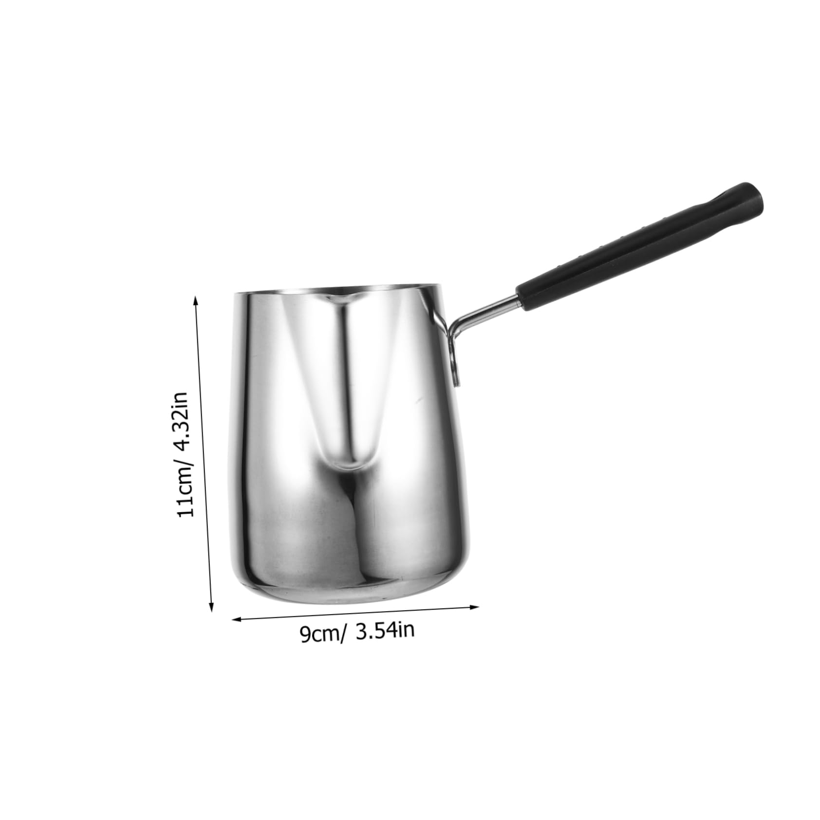 Cabilock Turkish Coffee Pot and Butter Melting Pot Stainless Steel Cezve for Brewing Coffee and Hot Chocolate Stable Base Design for Easy Use and Heat Retention