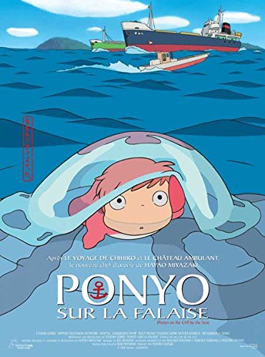 Ponyo sur la Falaise - Affiche de Film Originale - 40x53 cm - Pliée