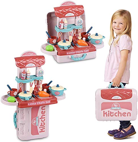 Image of Magicwand Pretend Play ABS Plastic Carry Along 3-in-1 Kitchen Play Set for Kids【2 Yrs & Up】【Pack of 1】【Multi-Colored】