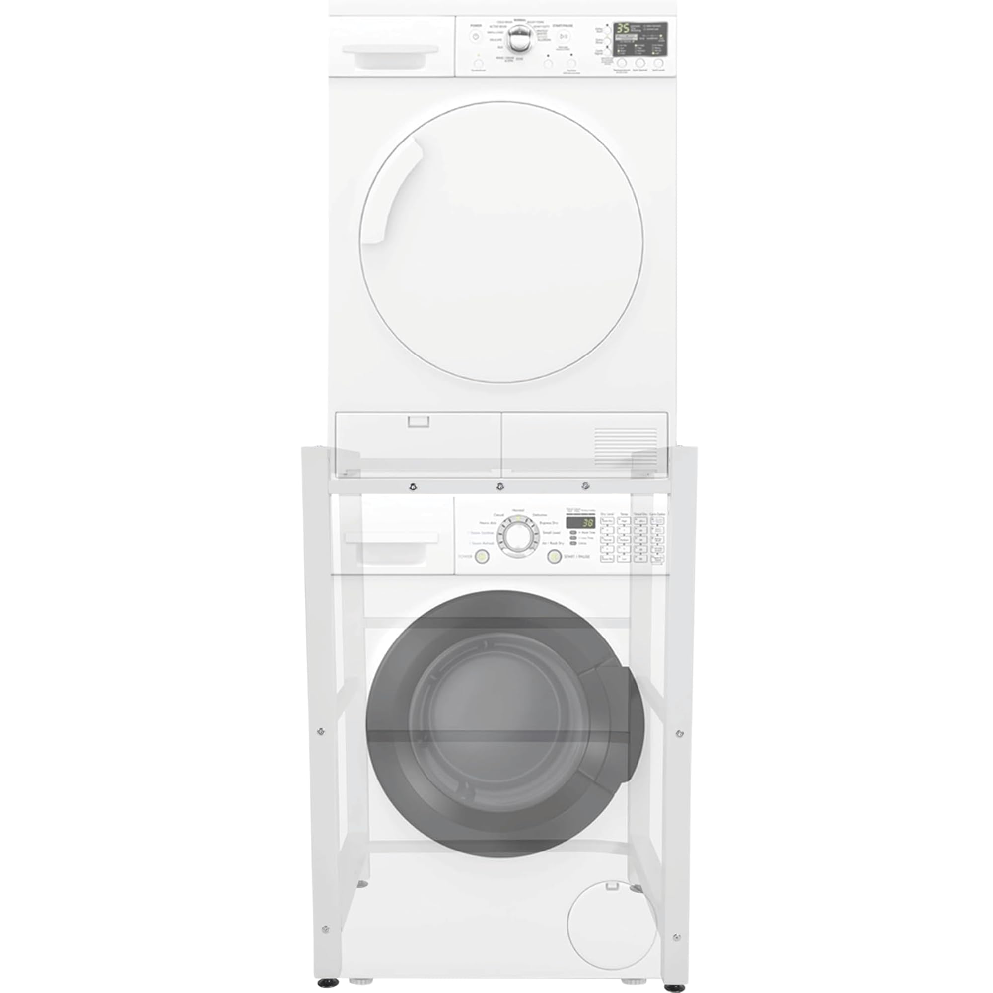 DELUKE Waschmaschinengestell KAMED Stahl 105x75x62cm Universal Weiß