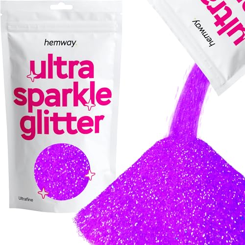 Hemway Ultra Sparkle Glitter Fluorescent Purple 100g Ultrafine