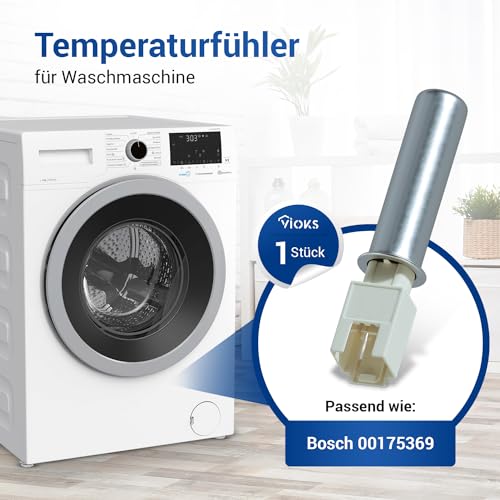 VIOKS NTC czujnik temperatury zamiennik do Siеmens Neff Bosch 00175369 175369 - czujnik temperatury ogrzewanie do pralki suszarki serii 6 Maxx IQ300 IQ500 IQ700 IQ800 VarioPerfect Siwamat