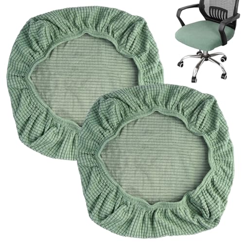2 Piezas Funda Silla Escritorio 38-50 cm, Elásticas Universales Fundas Sillas Ajustables, Lavables y Antideslizantes Funda Oficina, Extensibles Funda Asiento Silla para Oficina, Comedor y Bar