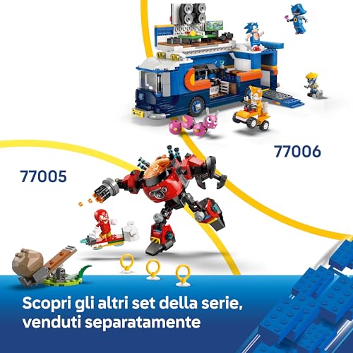 Sonic the Hedgehog Camion di Comando Team Sonic - Giocattolo Interattivo con Macchina ATV e 5 Figure tra cui Tails - Regalo per Bambini, Bambine e per i Fan dei Videogiochi da 8 Anni - 77006 - Lego - Immagine 8