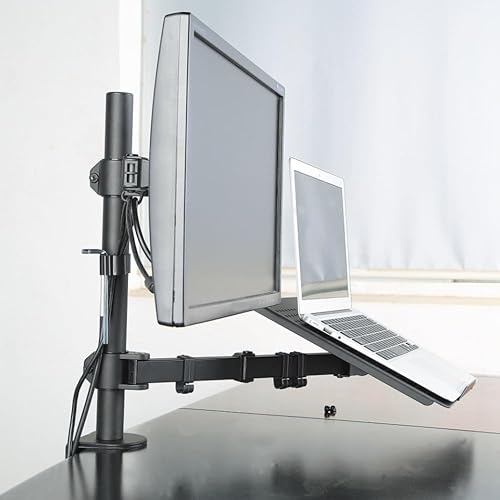Miniatura 4 de Monitors and Laptop Stand Adjustable Monitors Mount with Tray Notebook Arm Mounting Converters Laptop Tray for Desk