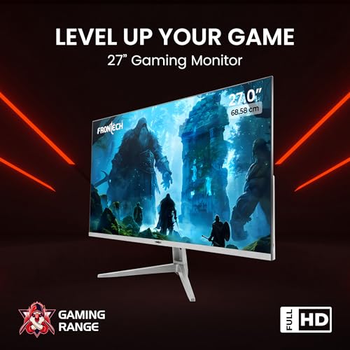 Image of FRONTECH 27 inch Gaming LED Monitor | Full HD (1920 x 1080) | 1ms | 240Hz | Panel RGB Light | Built-in Speakers | 99% sRGB | VESA Mount, HDMI & DP Ports (MON-0052A)