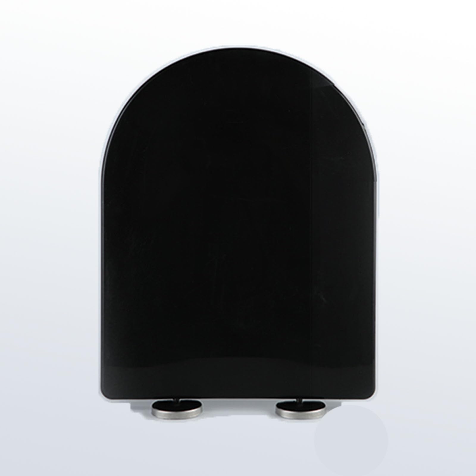 Ugzxcvbn Black Soft Close Toilet Seat With Adjustable Hinges, Adjustable Hinges Toilet Seat D-Shaped Easy-Clean 360 Uf Material Multicolor(Black)