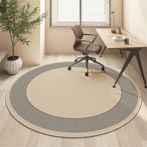 Odot Alfombra para Silla de Escritorio Redonda, Estilo Japonés Alfombra Protectora Suelo Silla Ruedas Antideslizante Gaming, Tapete de Protección de Oficina para Parqué (Luna,80cm)