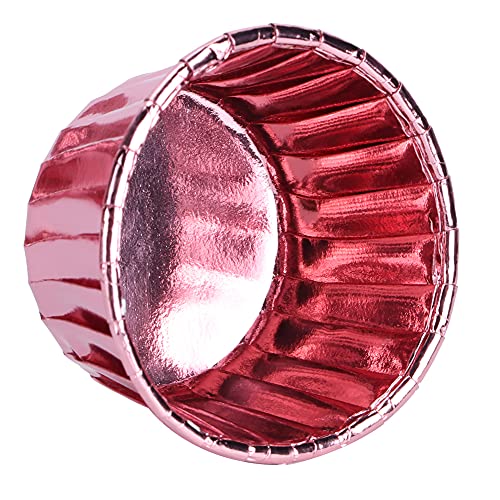 Tazas para magdalenas antiadherentes en oro rosa de doble cara resistentes al calor x50 2