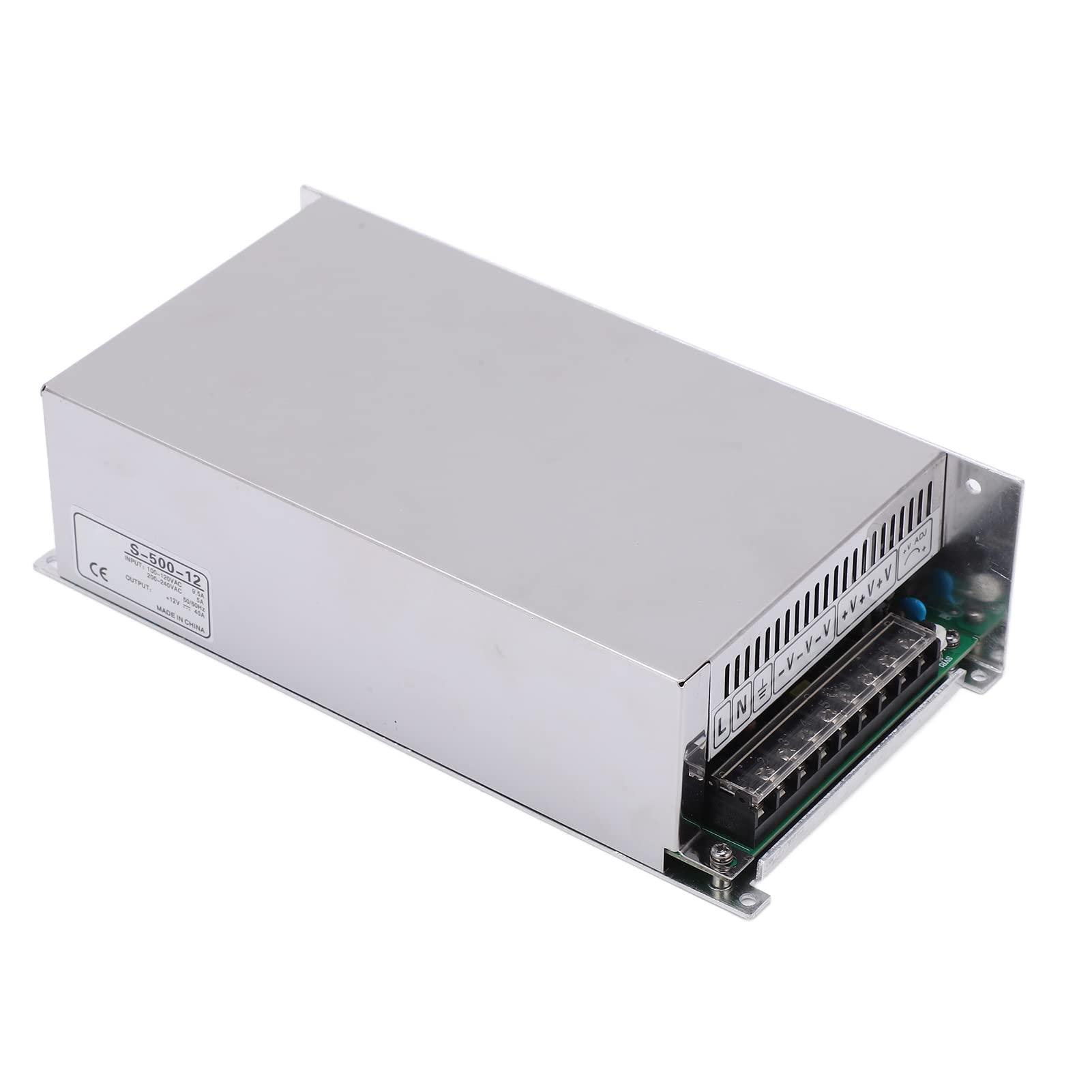 Fafeicy 500W LED Zasilacz Transformator, 12V 40A Wyjście (S-500-12)