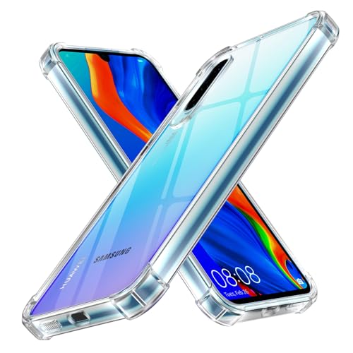 Olgary Cover per Huawei P30 6.1',Trasparente Custodia Anti Ingiallimento Chiaro Antiurto Ultra Sottile Morbido,Bumper Anti-Graffio Sottile Morbida TPU Protettiva Case per Huawei P30
