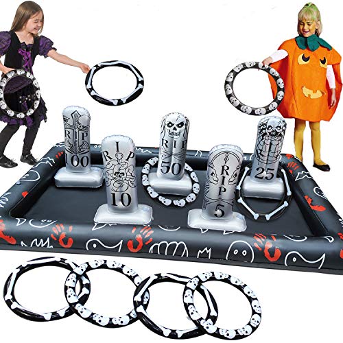 Giant Tombstone Ring Toss Games Halloween Party Game Favors for Kids Inflatable Spider Witch Hat Ring Toss Game Halloween Party Decor Outdoor Carnival Game Classroom Indoor School Yard Giant Tombstone Ring Toss Games Halloween Party Game Favors for Kids Inflatable Spider Witch Hat Ring Toss Game Halloween Party Decor Outdoor Carnival Game Classroom Indoor School Yard