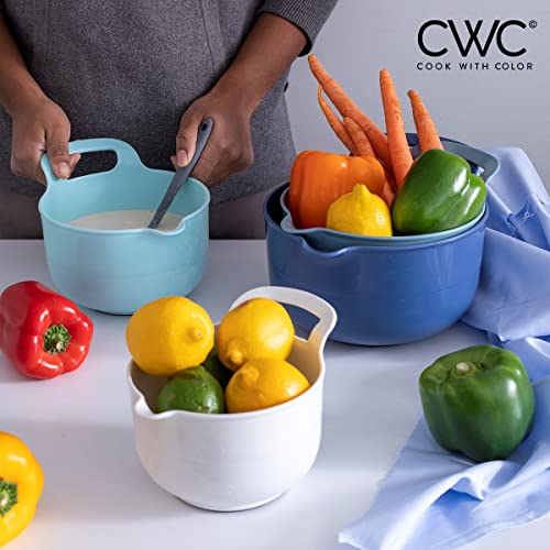 Buy COOK WITH COLOR Mixing Bowls 4 Piece Nesting Plastic Mixing Bowl