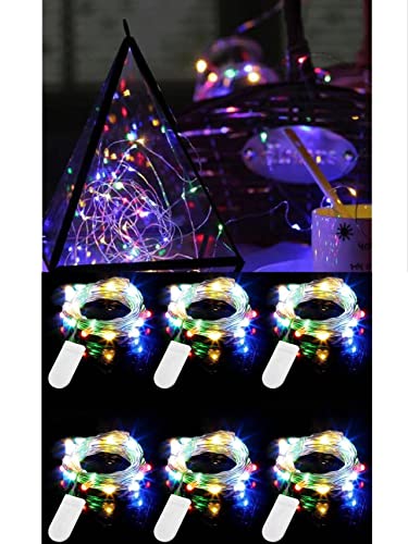 TingMiao Multicolor Fairy String Lights Battery Operated Fairy Lights Firefly Lights LED Starry String Lights 7.2ft 20 LEDs Silvery Copper Wire for Christmas DIY Decoration Wedding Party (6 Pack) TingMiao Multicolor Fairy String Lights Battery Operated Fairy Lights Firefly Lights LED Starry String Lights 7.2ft 20 LEDs Silvery Copper Wire for Christmas DIY Decoration Wedding Party (6 Pack)