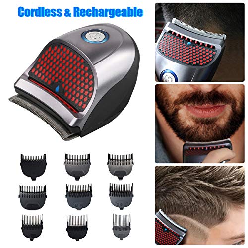 Cordless Hair Clipper for Men, KEYNICE Rechargeable Hair Trimmer Men Beard Trimmer with 9 Adjustable Guide Combs, IPX7 Waterproof Body Groomer Hair Trimmer Kit Head Shaver for Kids and Adults