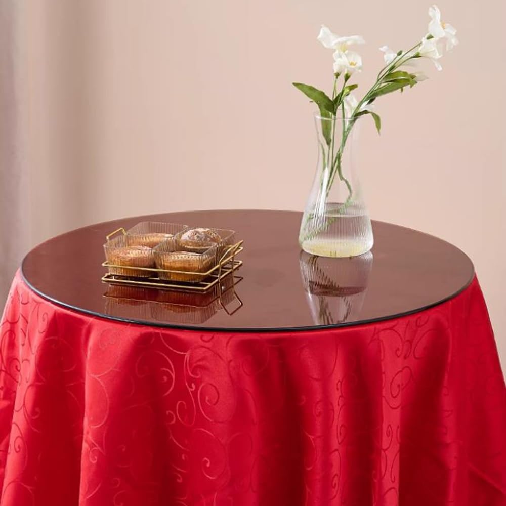 Tavolino rotondo di ricambio per tavolino da caffè da 71,1 cm, 81,3 cm, 91,4 cm, in vetro temperato marrone, superficie piana lucida, per sala da pranzo e servire, ideale per l'arredamento moderno del