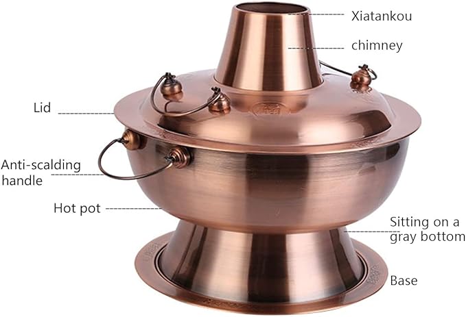 Olla de cobre gruesa estilo antiguo miniatura 4