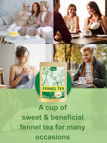Image of TeeLux Fennel Tea Bags, Pure & Natural Fennel Seeds Herbal Tea, Smooth & Light Spicy Flavor, Caffeine Free, 100 Count