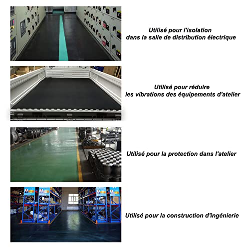 Plaque en caoutchouc absorption chocs 500x500x50mm