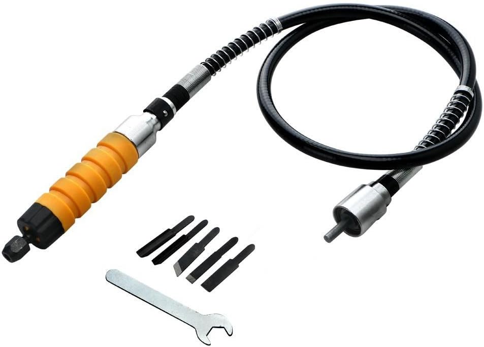 Electric Woodworking Woodcut Hand Carving Chisel with Flexible Shaft Set Tool