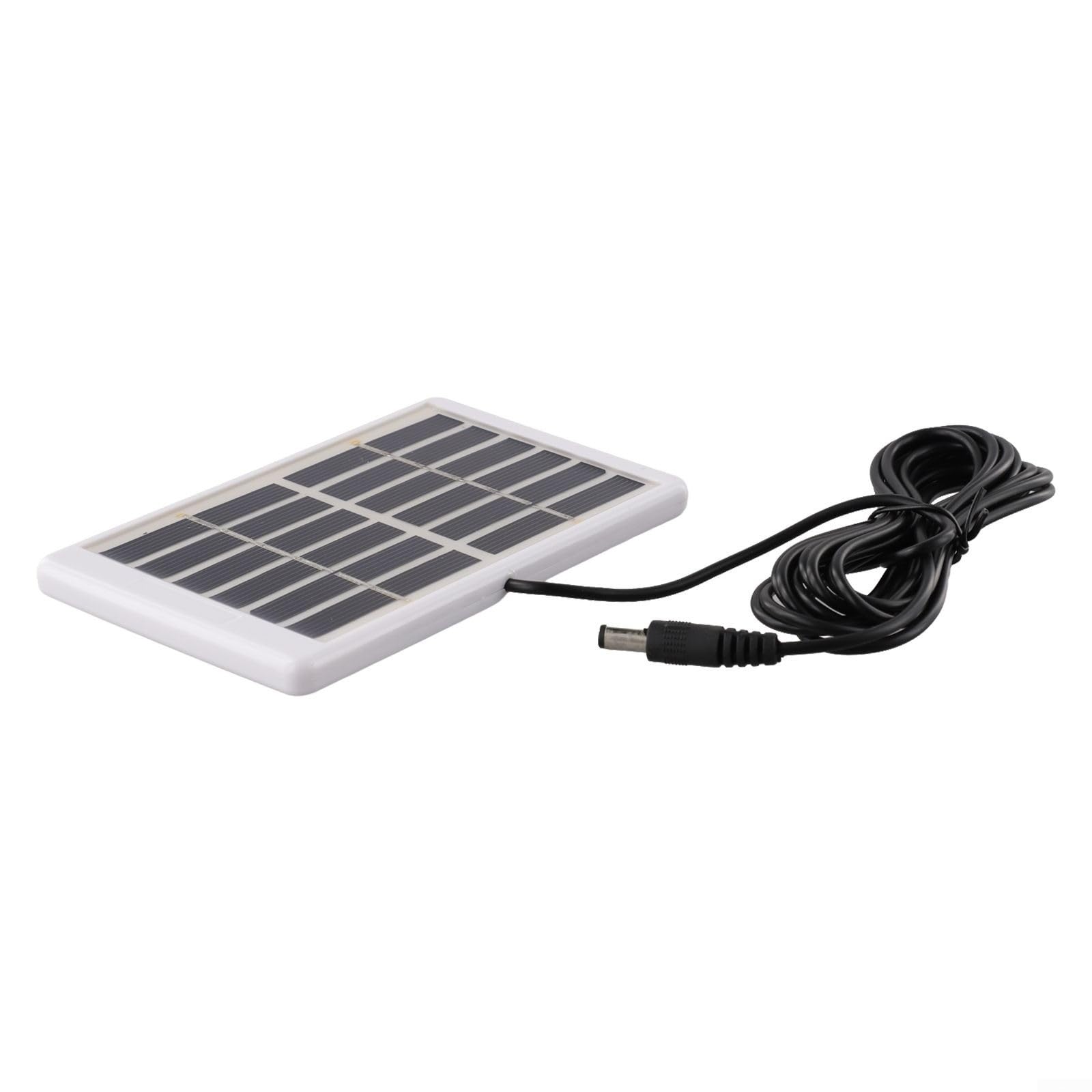 Panneau solaire polycristallin 5 W 6 V avec câble CC, chargeur solaire portable pour le camping, la randonnée, les voyages et les projets de bricolage en plein air