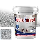 High-Gloss Marble Effect Epoxy Floor Coating, Louis Forest Epoxy Floor Paint, Garage Floor Paint, Waterproof Water-Based Epoxy Floor Paint (Light Gray)