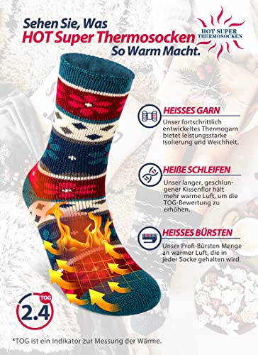 Lowbangge Calzini termici donna uomo 2 paia