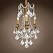 Traditional Versailles 3 Light 13" Crystal Mini Chandelier, Tuscan Gold Frame with Clear Asfour Crystals, Hanging Ceiling Light