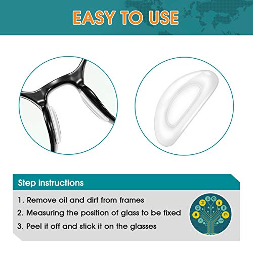 image for MUIIGOOD Eyeglasses Nose Pads Silicone Nose Pads for Sunglasses Eyegla