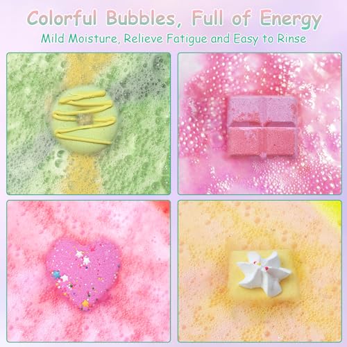 DR. LU Bath Bombs Gift Set, 8 PCS Shower Bath Bombs with Different Organic Essential Oils, Handmade Natural and Organic SPA Aromatherapy Bubble Bath Bombs for Women Kids Birthdays Christmas Gifts - Image 6