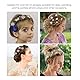 Surplex 72 Stück Curlies Spiralen Haarspiralen Haarspinnen, Perlen Strass Haarschmuck Braut Blumen Kristall Haarspinnen Haarklammer Kopfschmuck Hochzeit Zubehör Haarclips Silber Frauen Damen