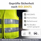 TK Gruppe Timo Klingler 4 x kamizelka odblaskowa, ostrzegawcza, bezpieczeństwa, do auta osobowego i cieżarowego, żółty neonowy kolor