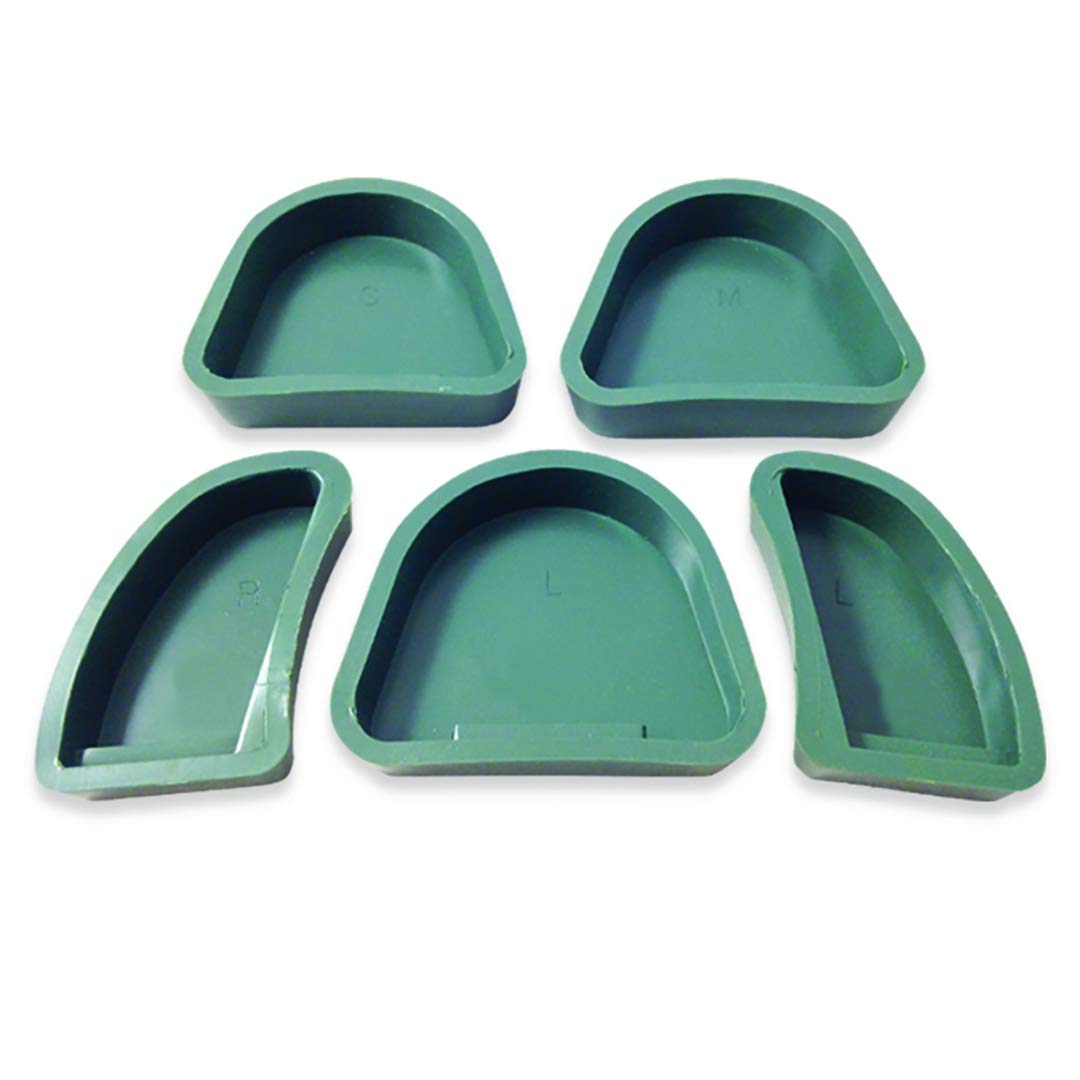 Dental Creations Wondertech Silicone Base Formers - Reusable Dental Lab Model Former Mold Tray - 5 Pieces