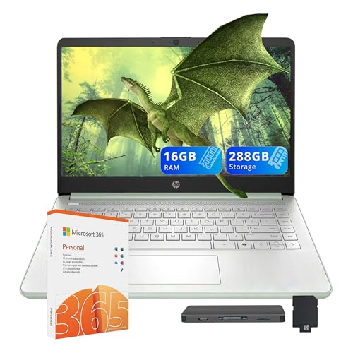 HP Stream 14" HD Laptop Intel N150 16GB RAM 288GB